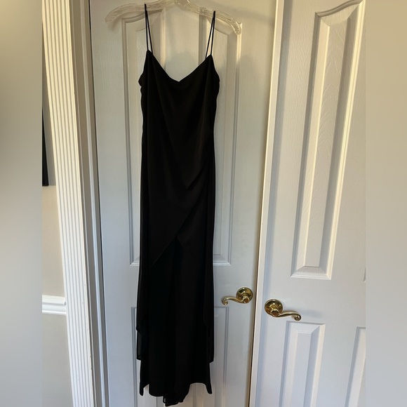 Niki By Niki Livas Womens Jumpsuit W/sheer Overlay Black. Size Tag Miss PTP 16” - Picture 4 of 5